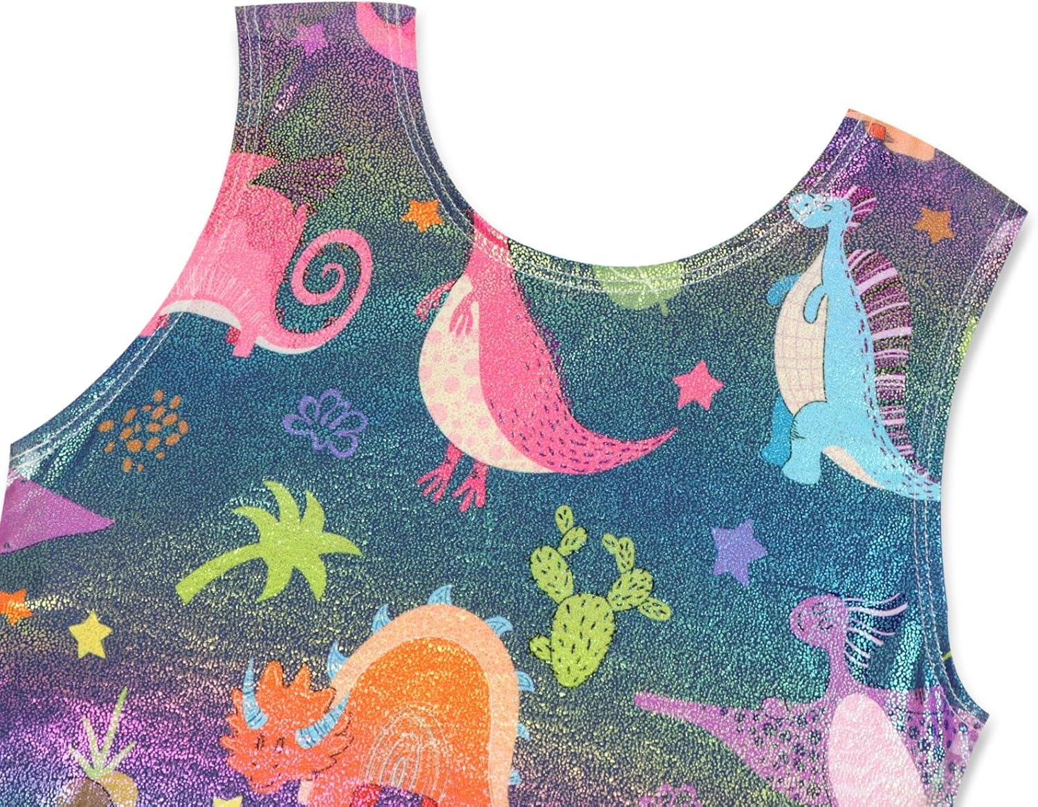 Skiennix Gymnastics Leotard for Girls - Shiny Toddler Biketard Unitard for Tumbling Fun