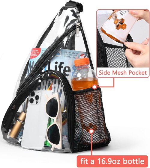 HULISEN Clear Sling Bag - Perfect for Stadium Events | Lightweight & Stylish Design