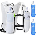 SEMSTY Running Vest for Women Men, 5L Hydration Vest with Dual 500ml Soft Flask, Lightweight Water Backpack, Adjustable Chest Straps Hydration Backpack for Running Cycling Hiking