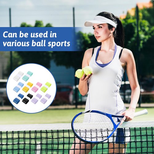 Xthrotsenk 10 PCS Overgrip Tennis Racket Pickleball Grip Tape Pickleball Overgrip Tape Tennis Anti-Slip Comfortable Handle for Rackets Badminton Multicolor