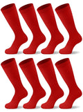 Duufin 8 Pair Knee-High Youth Baseball Socks - Red, 6-8 Years (Variation of THIS listing)