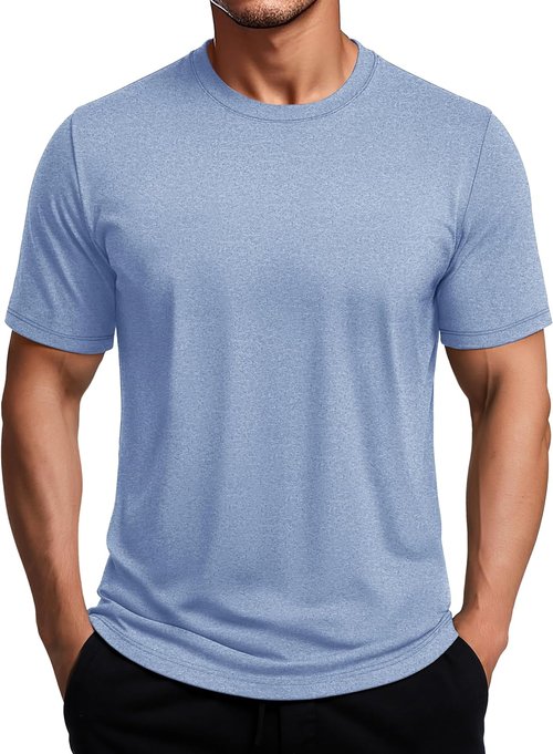 MAGCOMSEN Men's Athletic Workout Shirt - Moisture-Wicking Dry Fit Short Sleeve Tee for Gym & Running