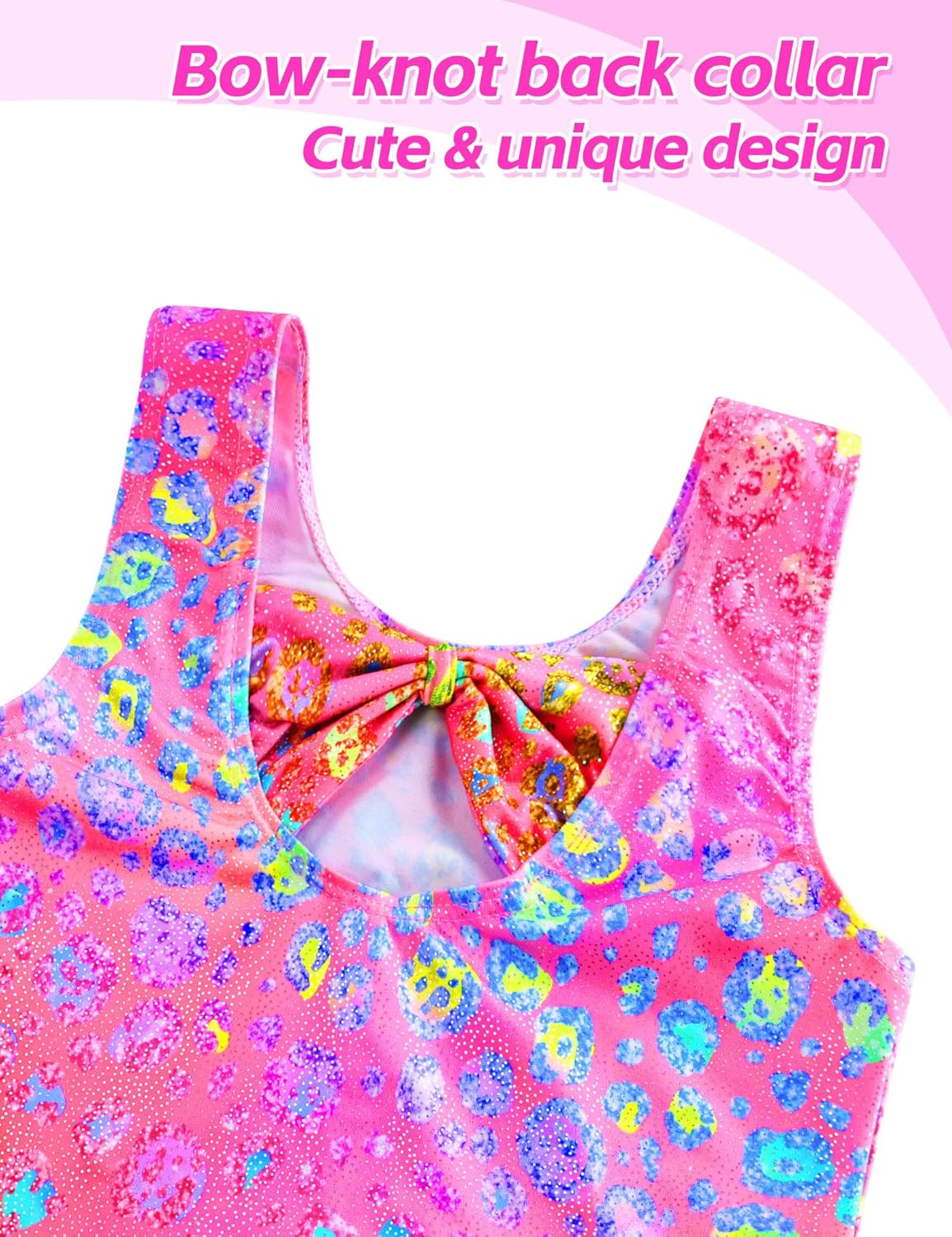 Regine Switzerland Girls' Sleeveless Gymnastics Leotard - Sparkly Biketard with Shorts