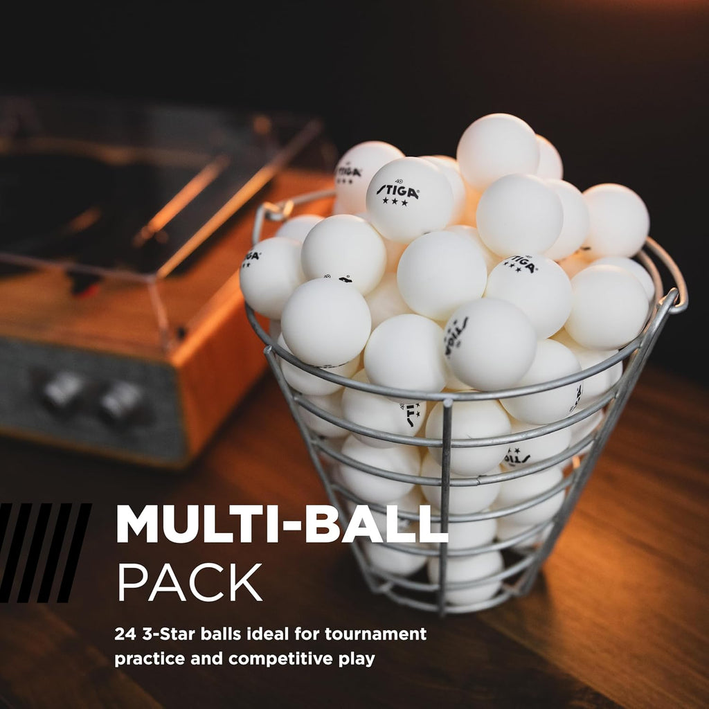 Stiga 3-Star Table Tennis Balls - High-Quality Performance | Perfect for Training & Competition