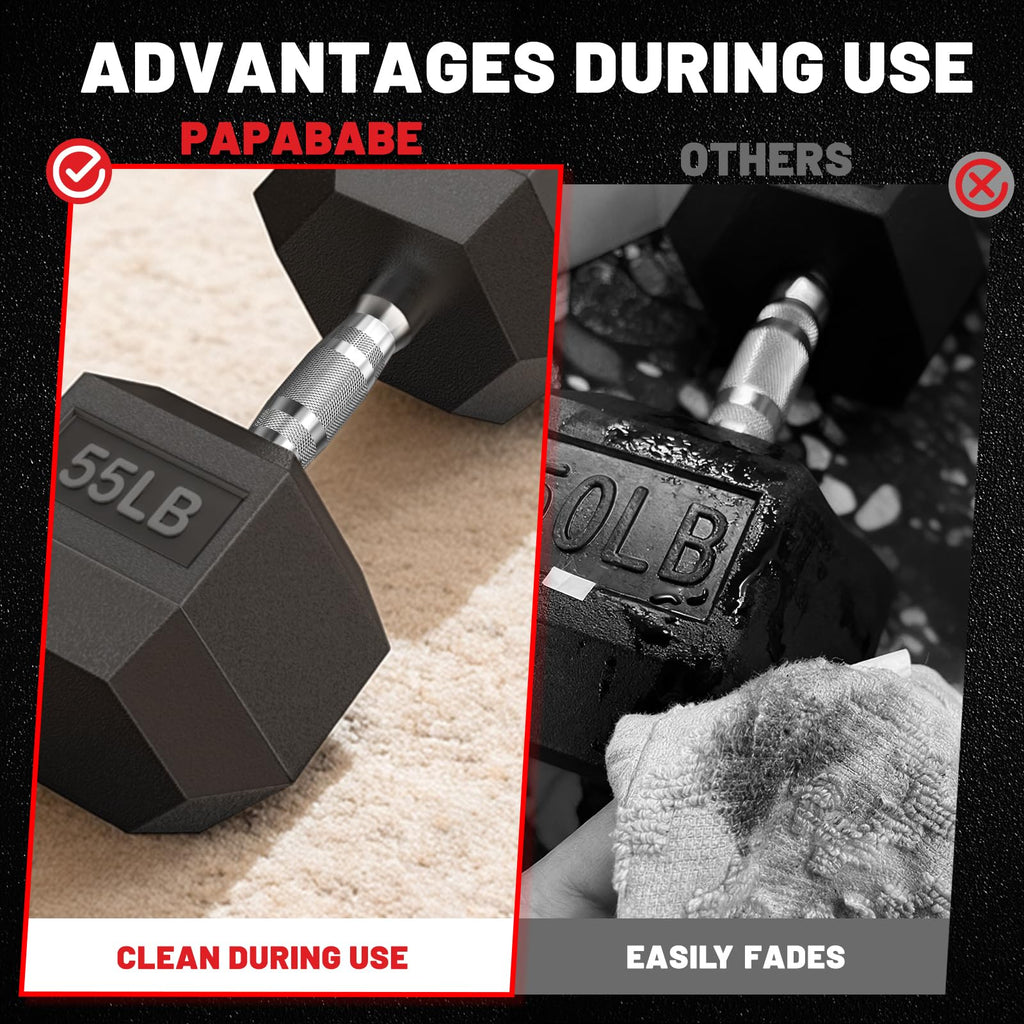 PAPABABE Dumbbells Set of 2, 5lbs Dumbbell Pair, 5 Pounds Hand Weights for Women Men at Home, Free Weights Dumbbells Set for Home Gym Equipment, Pesas Mancuernas para Ejercicios de Hombre Casa.