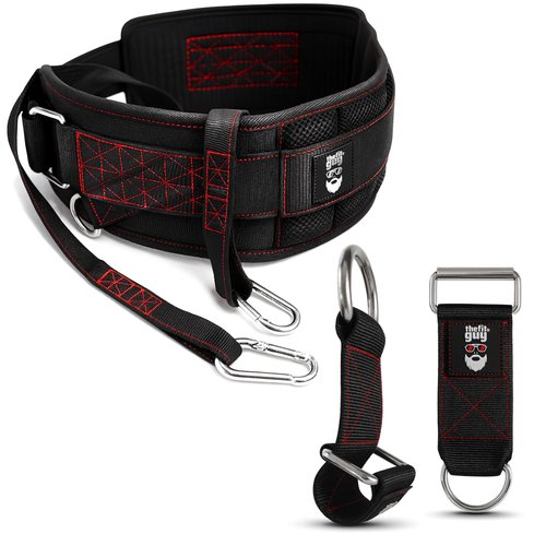 THEFITGUY Ultimate Dip Belt & Dumbbell Straps Bundle – For Loading Plates, Dumbbells & Barbells | Secure Fit, Horizontal Weight, Built for Heavy Dips & Squats