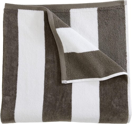 Market & Place 100% Cotton Velour Beach Towel Set - Ultra Soft & Highly Absorbent 30" x 60" Towels | Marina Collection (4-Pack, Charcoal)