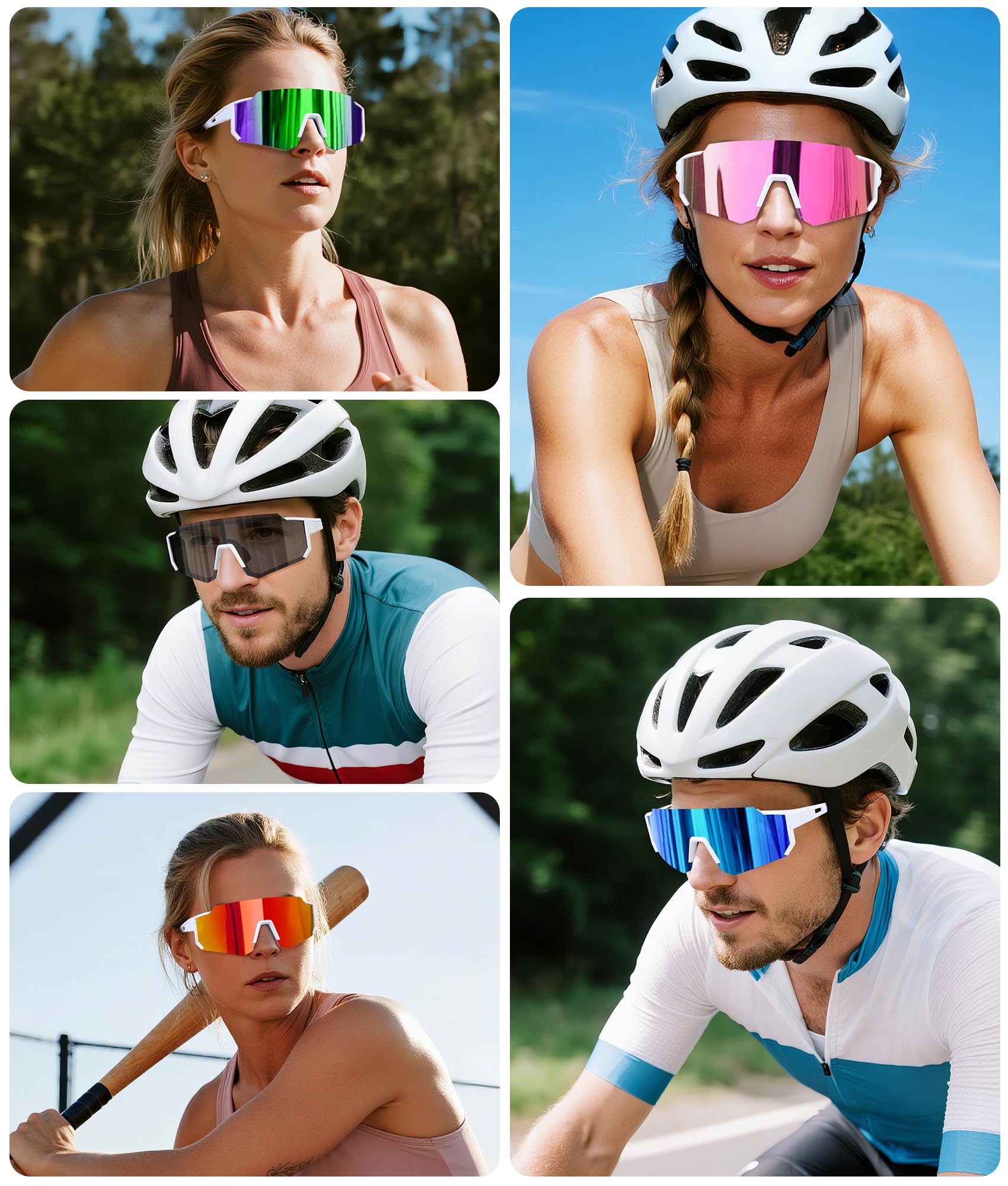 STORYCOAST Polarized Sports Sunglasses for Men Women,Driving Fishing Cycling Mountain Bike Sunglasses UV400 Protection Clear Gray Frame-photochromic Lens