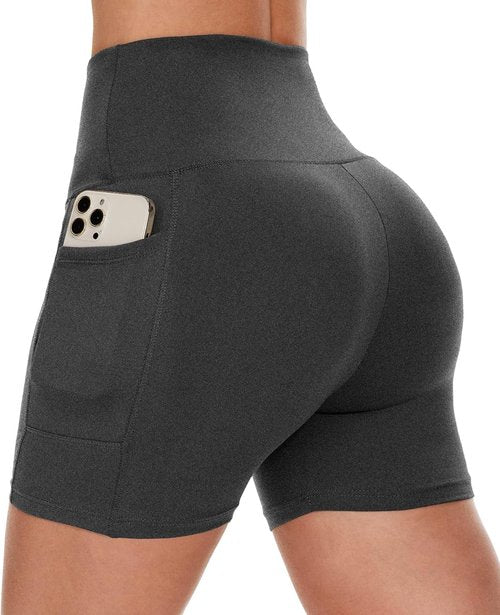 CAMPSNAIL Biker Shorts for Women - High Waisted Spandex with Pockets | Tummy Control Gym & Yoga Shorts