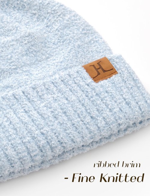 Hat Scarf And Gloves For Women, Winter Hats Womens Beanie Scarf Cold Weather Touchscreen Gloves Gift Set, Fall Accessories (Sky Blue)