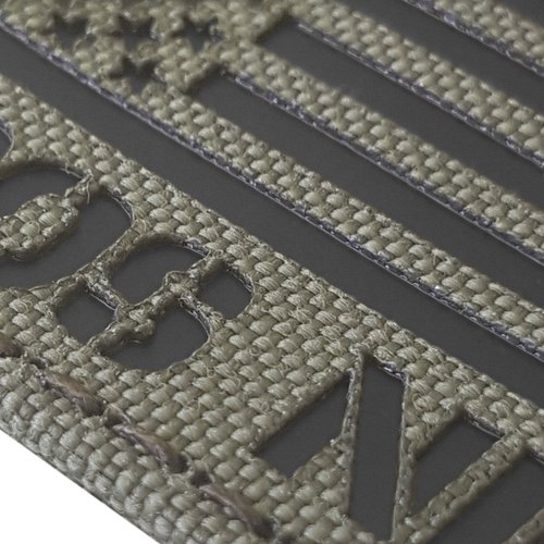 Infrared USA Flag OPOS O+ Blood Type NKA NKDA IR Tactical Morale Touch Fastener Patch (Ranger Green)