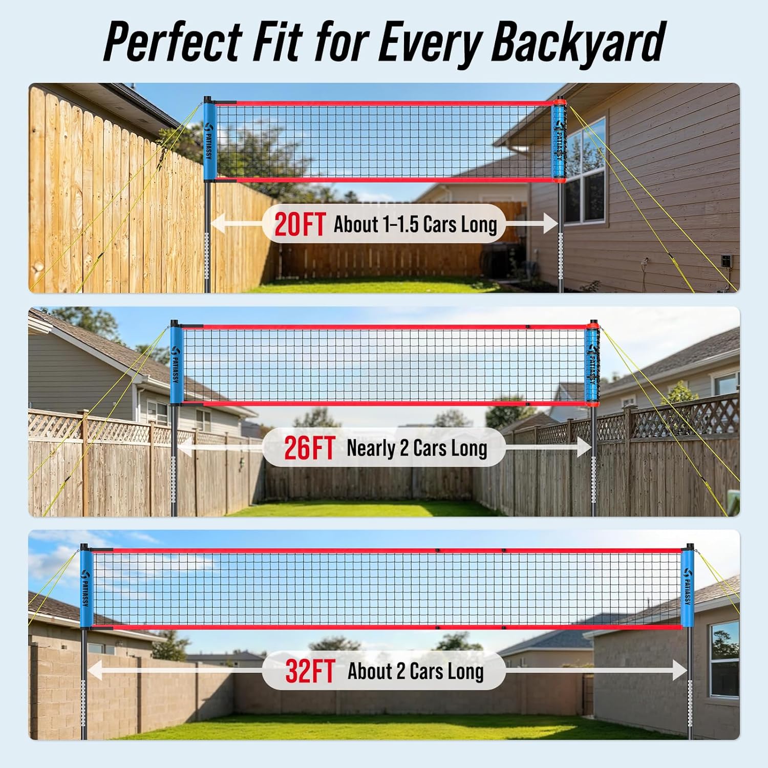 Volleyball Net Set by [Brand Name] - Adjustable Width & Height for Backyard or Beach | Complete with Pump, Scoreboard & Carry Bag