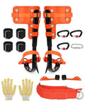 Tree Climbing Spikes Set, 350lbs Load Capacity,1 Pair Climbing Spurs, Tree Climbing Gear with Straps and Spike Protectors, Arborist Equipment for Climbers, Hunting, Lumberjack