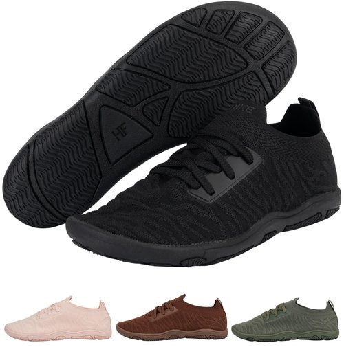 Hike Footwear Comforto Max – Ultra-Stretching & Soft Barefoot Shoes | Lightweight Non-Slip & Zero-Drop Sole Summer Boots | Minimalist Comfortable Walking Shoes for Women Men Black