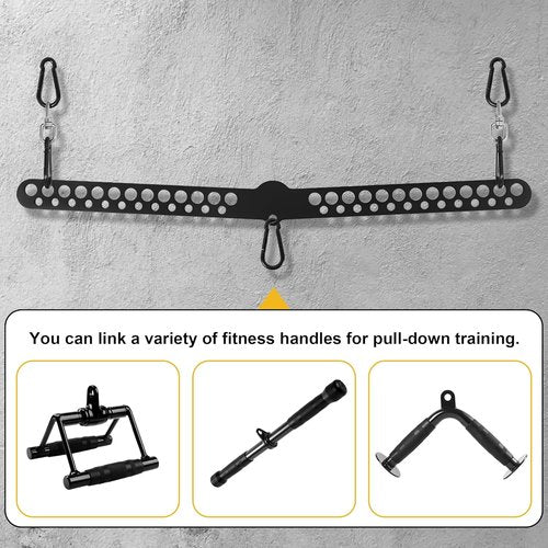 LAT Pull Down Bar - Adjustable Cable Attachment for Home Gym | Ideal for Back & Triceps Training