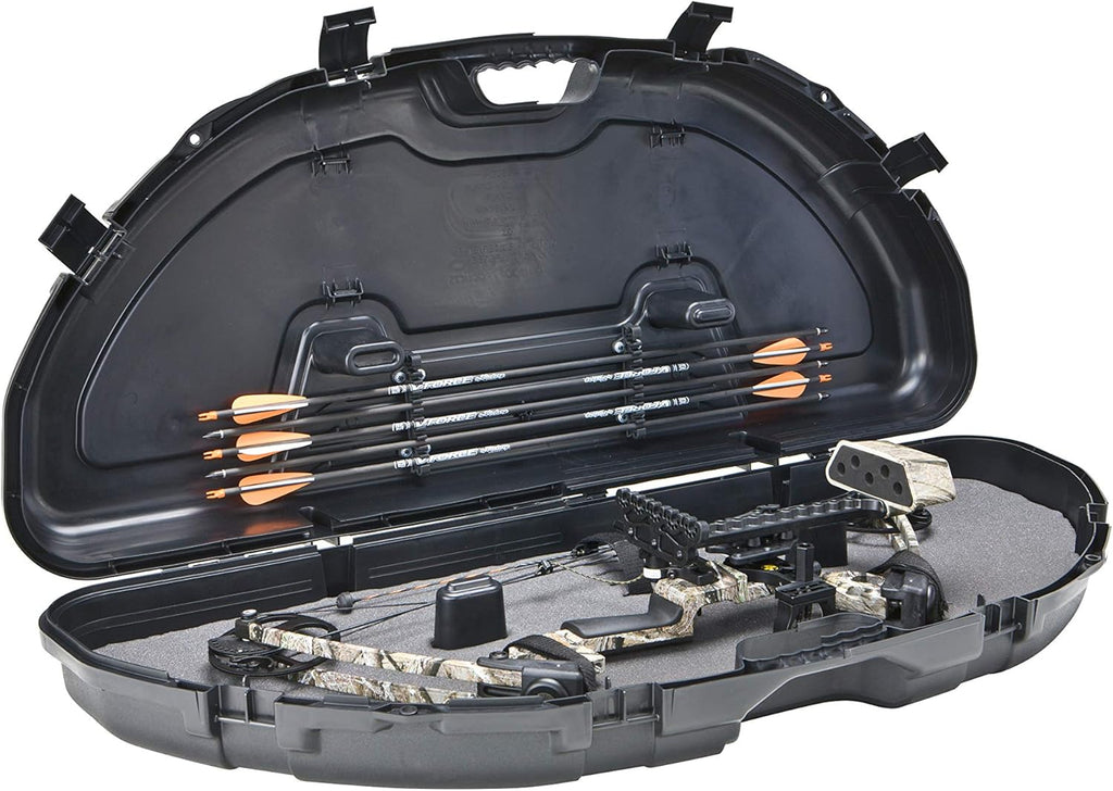 Plano Protector Compact Bow Case - Hard Black Bow Case for Up to Five Arrows | Anti-Crush Archery Storage