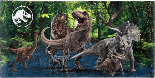 Franco Kids Super Soft Cotton Bath/Pool/Beach Towel, 58 In x 28 In, Jurassic World