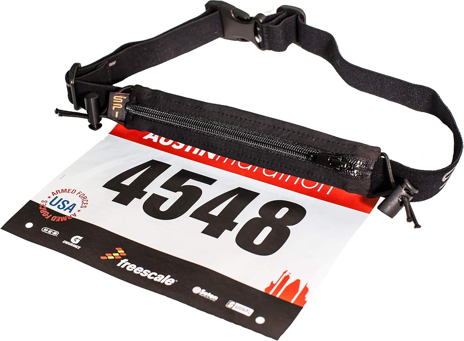 SPIbelt Race Bib Toggles - Securely Attach Race Bibs for Marathons & 5K Events | Black (2 Pairs)