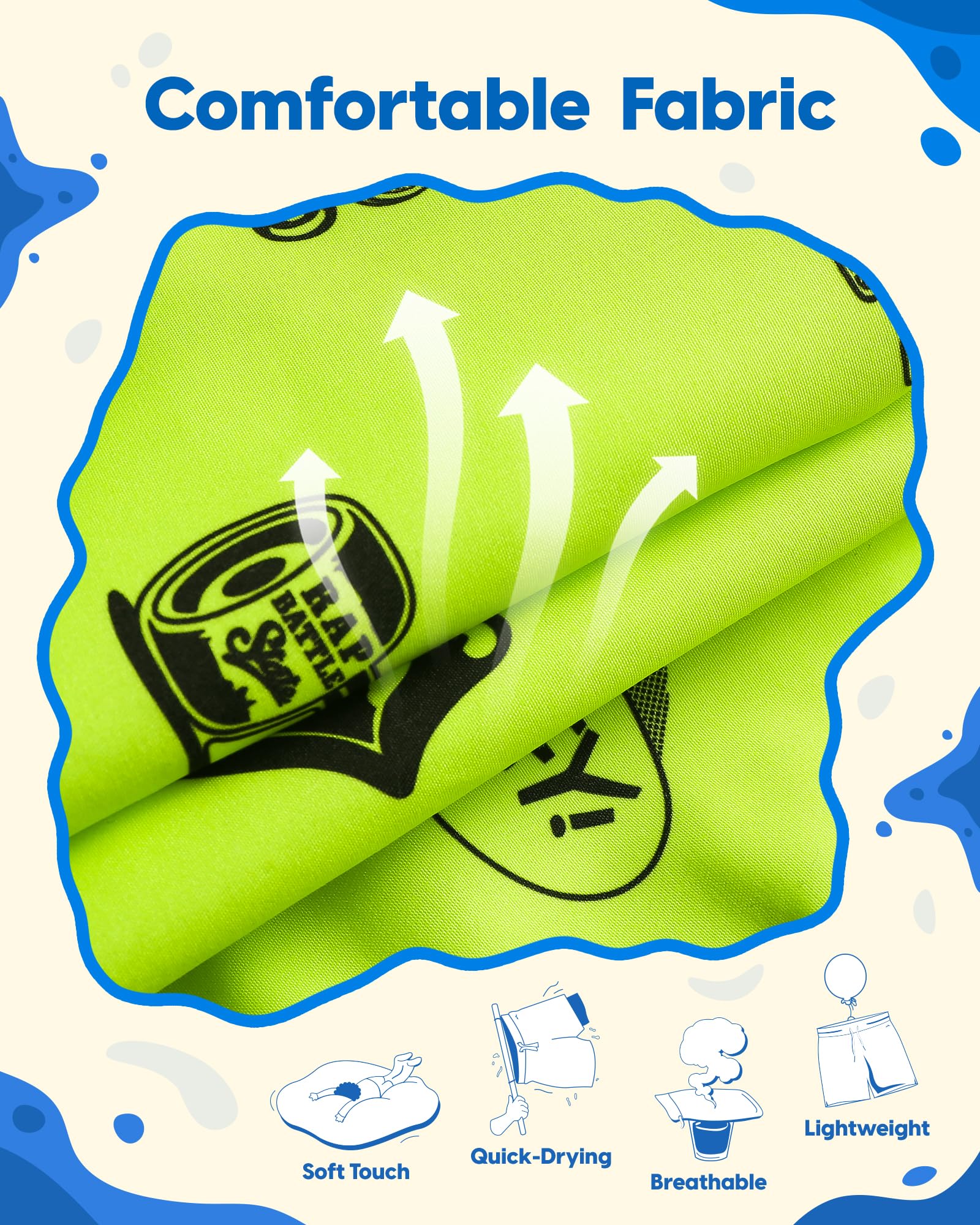maamgic Boys Swim Trunks Toddler Swim Shorts Little Boys Bathing Suit Swimsuit Toddler Boy Swimwear,Fluorescent Green,5 T