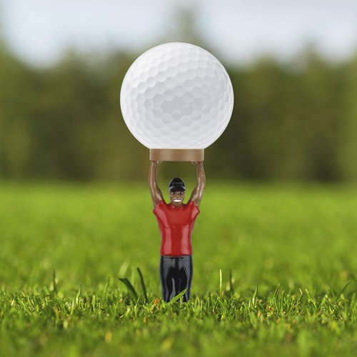Gift Republic Unisex Tiger Golf Tees 4-Pack, Multi, One Size