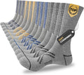 JOYNÉE Men's Athletic Crew Socks - Cushioned Comfort with Arch Support | 12 Pairs