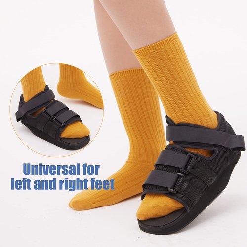 GHORTHOUD Post-op Shoes Heel Wedge Healing Shoe Lightweight Heel Relief Medical Orthopedic Foot Brace Off-loading Shoes for Ulcerations, Feet Wounds (X-Large)