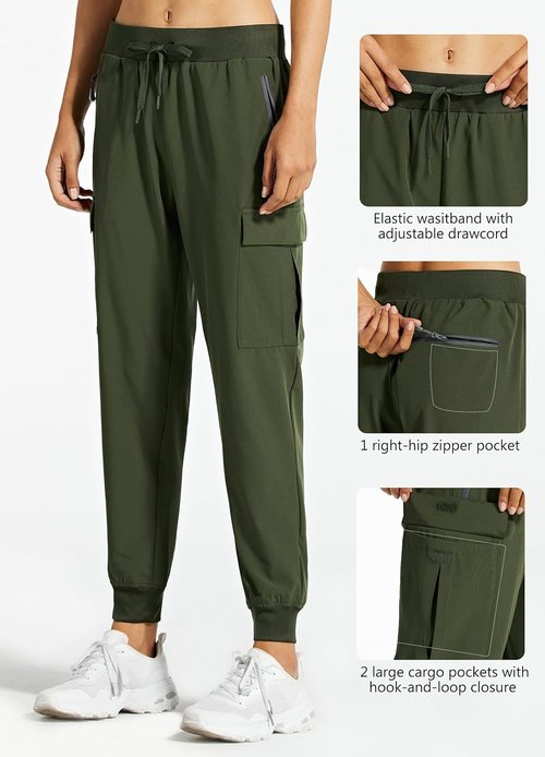 Libin Women's Cargo Joggers - Lightweight Quick-Dry Hiking Pants for Casual Travel | Versatile Comfort