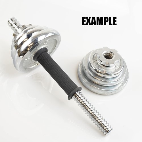 35cm/14.2 Inch Rowland Harbor Pink Threaded Dumbbell Durable Rubber Handles/Adjustable Dumbbell Bar Handles - Fit 1 inch Standard Weight Plate - Weightlifting Accessories - Sold in Pair