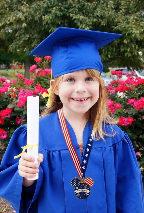 GraduatePro Kindergarten Graduation Medal - Rainbow Neck Ribbon Award for Kids | 2 Inches