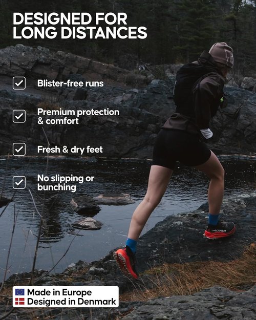 DANISH ENDURANCE Ultra-Comfort Quarter Running Socks - Performance for Men & Women | 3 or 5 Pack