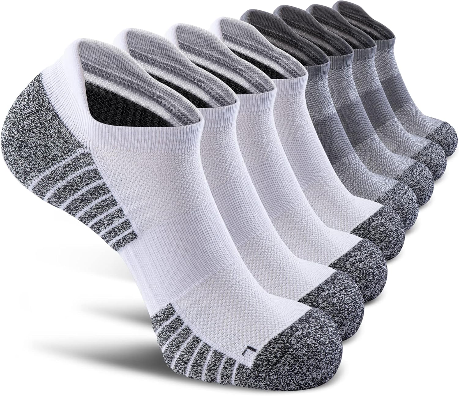 Skiennix No Show Compression Socks - Enhance Circulation | 4/8 Pack for Men and Women