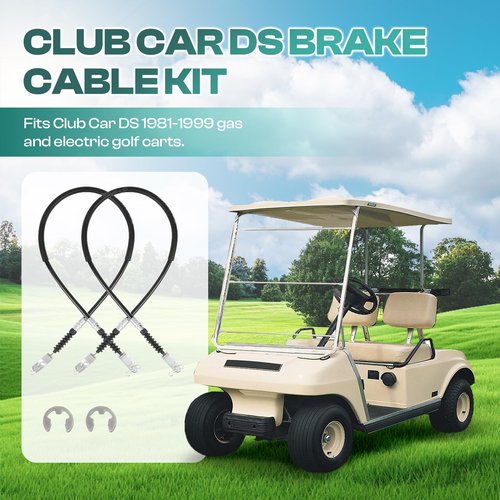 DRIVE UP Club Car DS Brake Cable Kit Driver and Passenger Side Stainless Steel Core Cable for 1981-1999 1011403