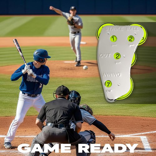 Cannon Sports 4 Wheel Umpire Indicator - Optic Yellow Dials for Strikes, Balls, Outs | Softball & Baseball Clicker