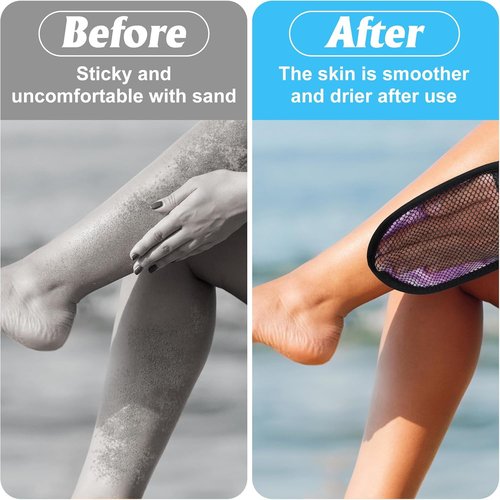 Codree Sand Wipe Off Mitts - 2 Pack Beach Sand Remover Cleaner for Outdoor Activities & Travel