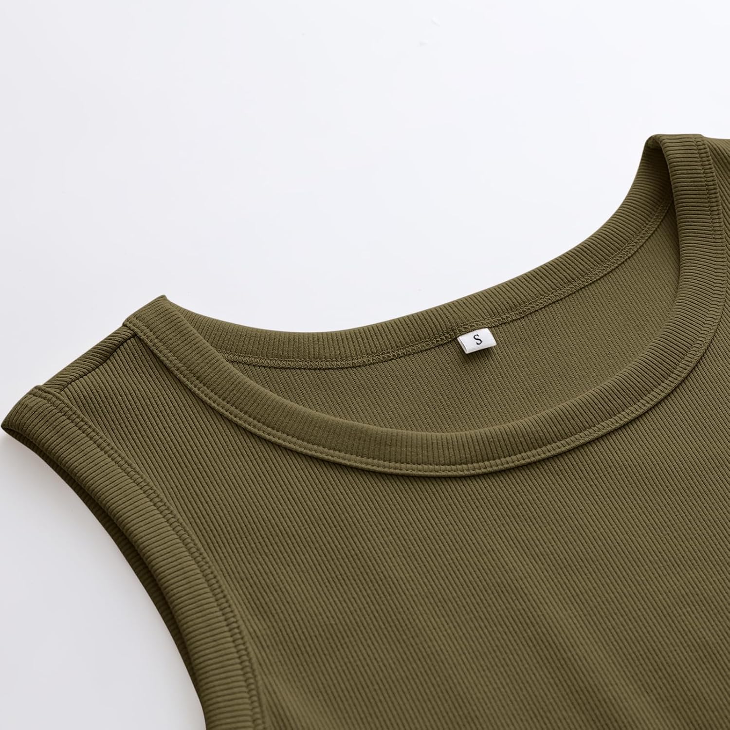 ANRABESS Women's Sleeveless High Neck Tank Top - Casual Slim Fit Ribbed Shirt for Summer Fashion