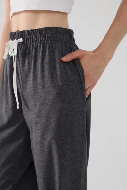 Joyaria Women Workout Sweatpants Cotton Jogger Lightweight Lounge Sweat Pants with Drawstring(Dark Gray,Medium)