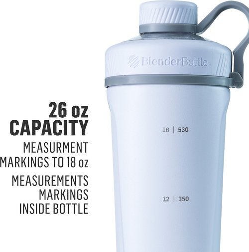 BlenderBottle Radian Shaker Cup - Insulated Stainless Steel Water Bottle, 26-Ounce, Matte Black