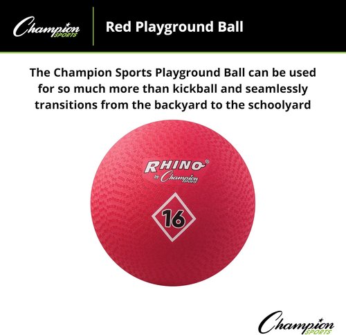 Champion Sports Playground Ball - Durable High-Bounce Balls in Multiple Sizes for Gym & Play