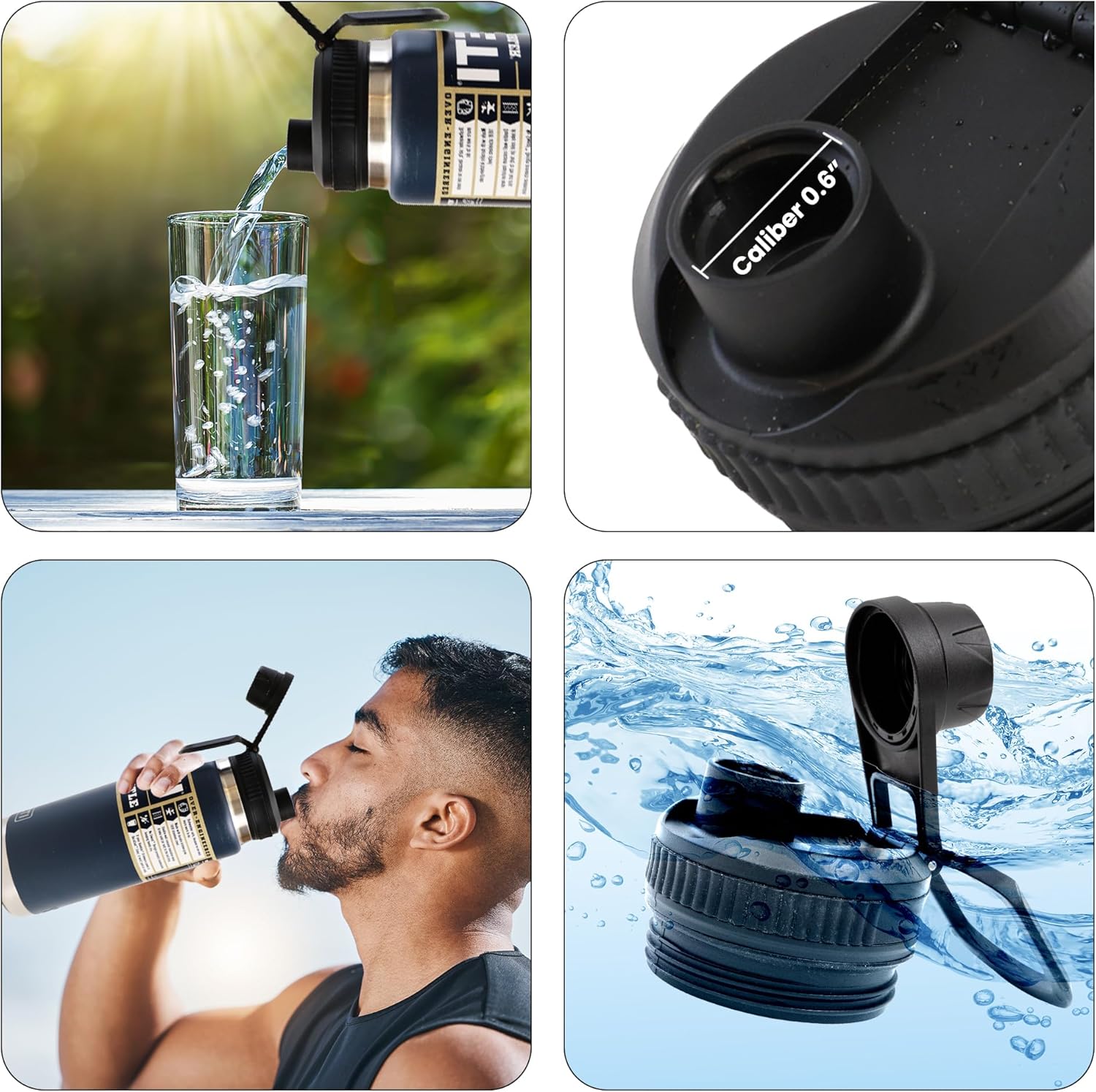 SmartKap Yeti Lid - Leakproof Replacement for Rambler Tumblers | Wide Loop Handle | BPA Free