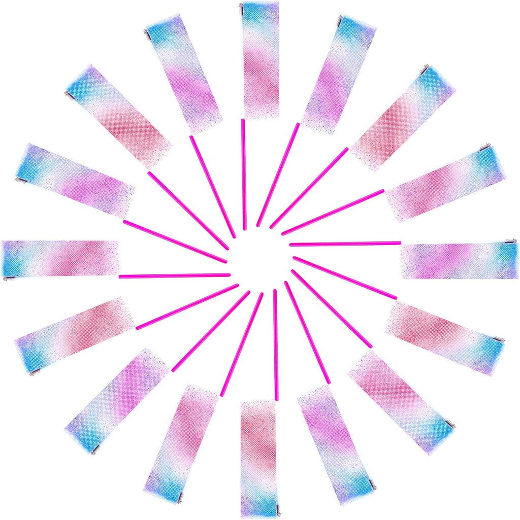 Skiennix 14PCS Dance Ribbons - Sparkling Twirling Streamers for Kids' Birthday Parties & Gymnastics