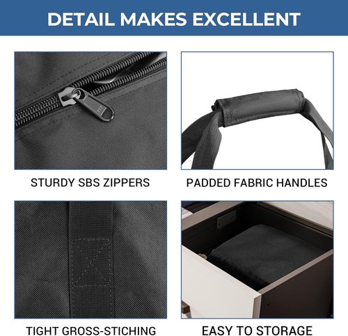 COOLBEBE 60" Sports Duffle Bag - Extra Large 332L Travel Luggage, Water Resistant & Sturdy Design (Black)