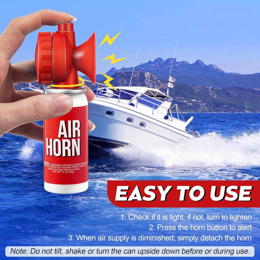 Saillong 1.4oz Marine Air Horn - Loud Safety Signal for Boats & Sporting Events | Compact Emergency Use