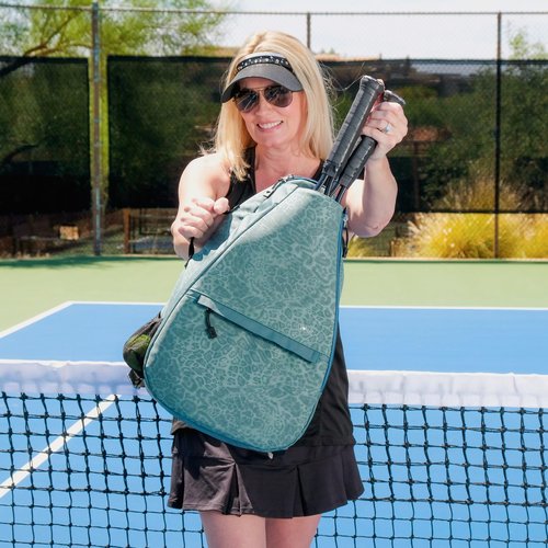 Glove It Signature Tennis Backpack for Women, Lightweight Ladies Tennis Bag & Sling Backpack for 2 Racquets, Balls, Water Bottle - Loden