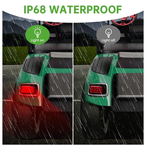 10L0L Golf Cart Taillights 12V for EZGO TXT 1996-2013, Golf Cart Replacement Rear Brake Lights Assembly for Gas & Electric Models