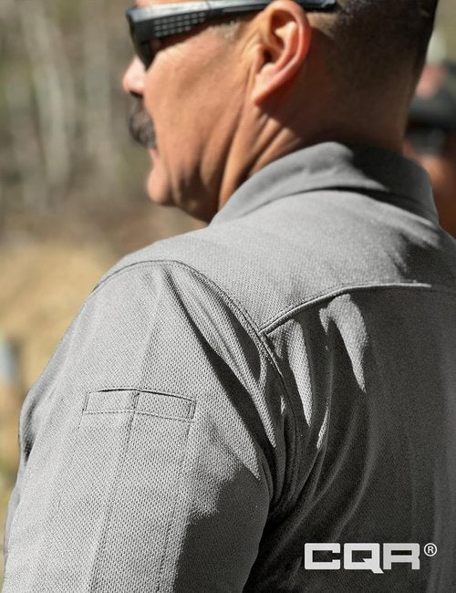 CQR Men's Tactical Polo Shirt - Quick Dry, Lightweight & Breathable | Short Sleeve, UPF 50+ Outdoor Golf Shirt