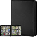 GERMUN Trading Card Binder - Premium 12 Pocket Album for 720 Cards | Double-Sided, Carbon Black