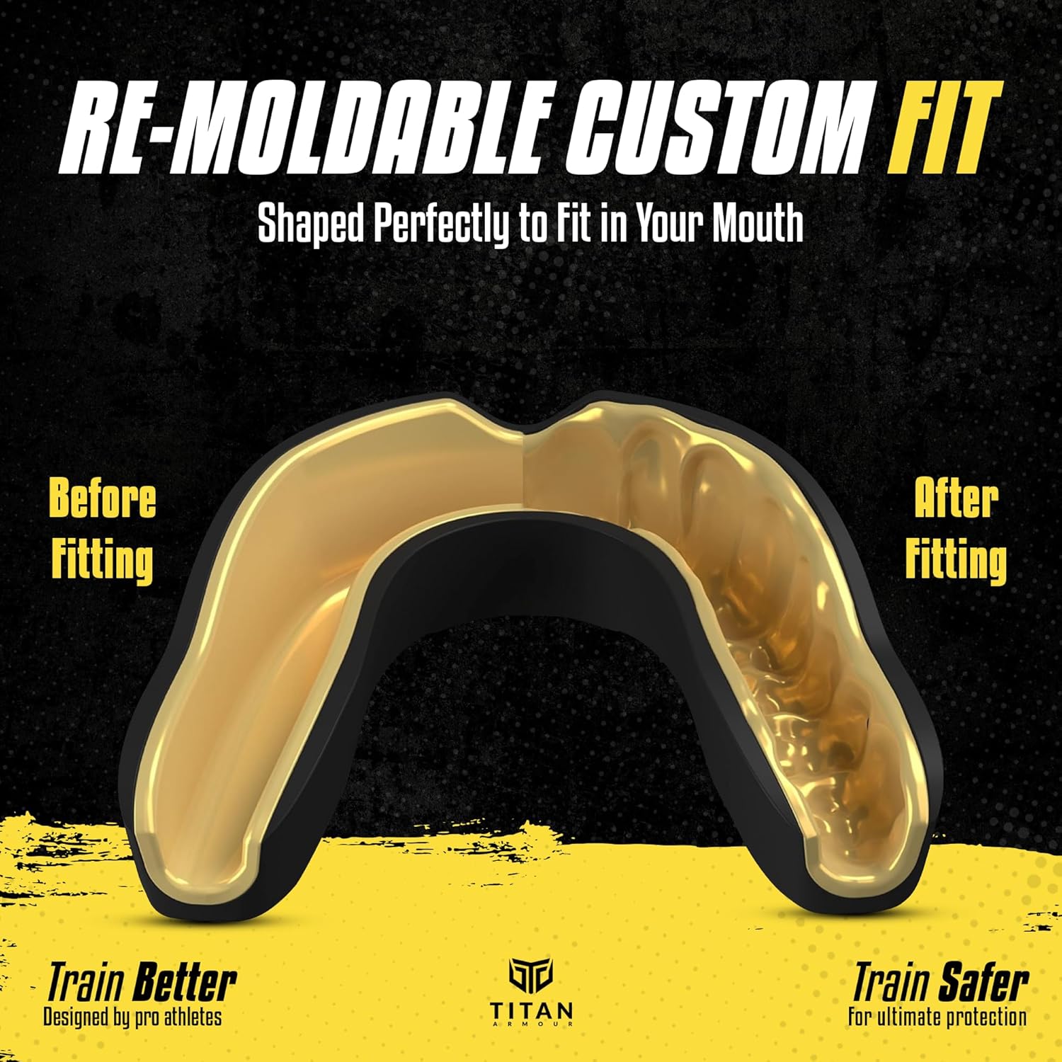 Titan Armour® Mouth Guard - Premium Dual-Layer Custom-Fit | Boil & Bite for Boxing, MMA, Football & More