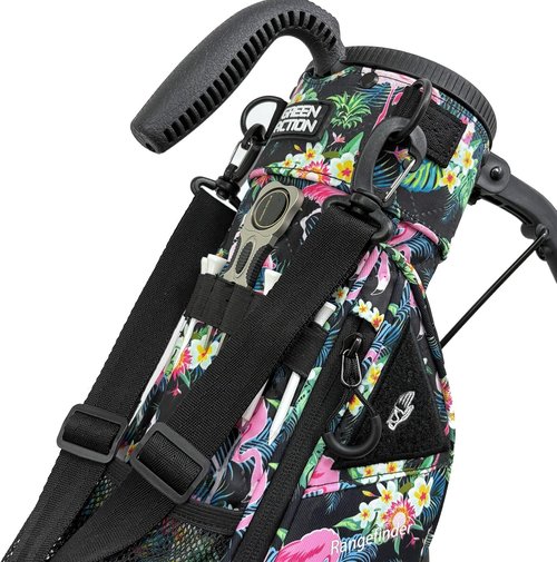 GREEN ACTION Sunday Golf Bag with Strap & Stand, Lightweight Golf Stand Bags with Two-Way Divider/Cooler Pocket, Golf Club Bags Holds 5-6 Clubs for Driving Range, Par 3 and Standard Courses Men Women