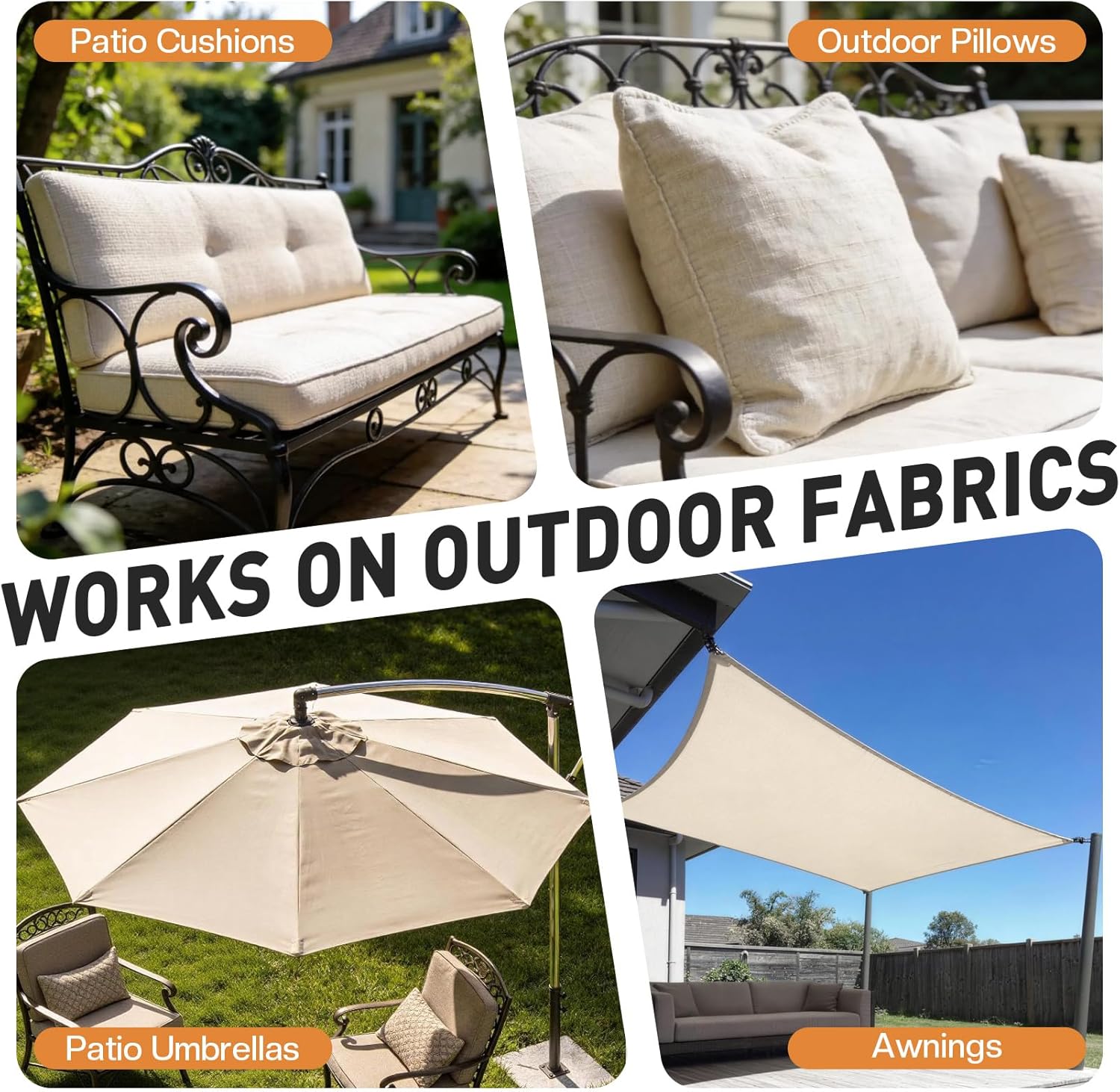 Outdoor Fabric Protector Spray - Waterproof & UV Protection for Patio Furniture | 12.8oz Long-Lasting Shield