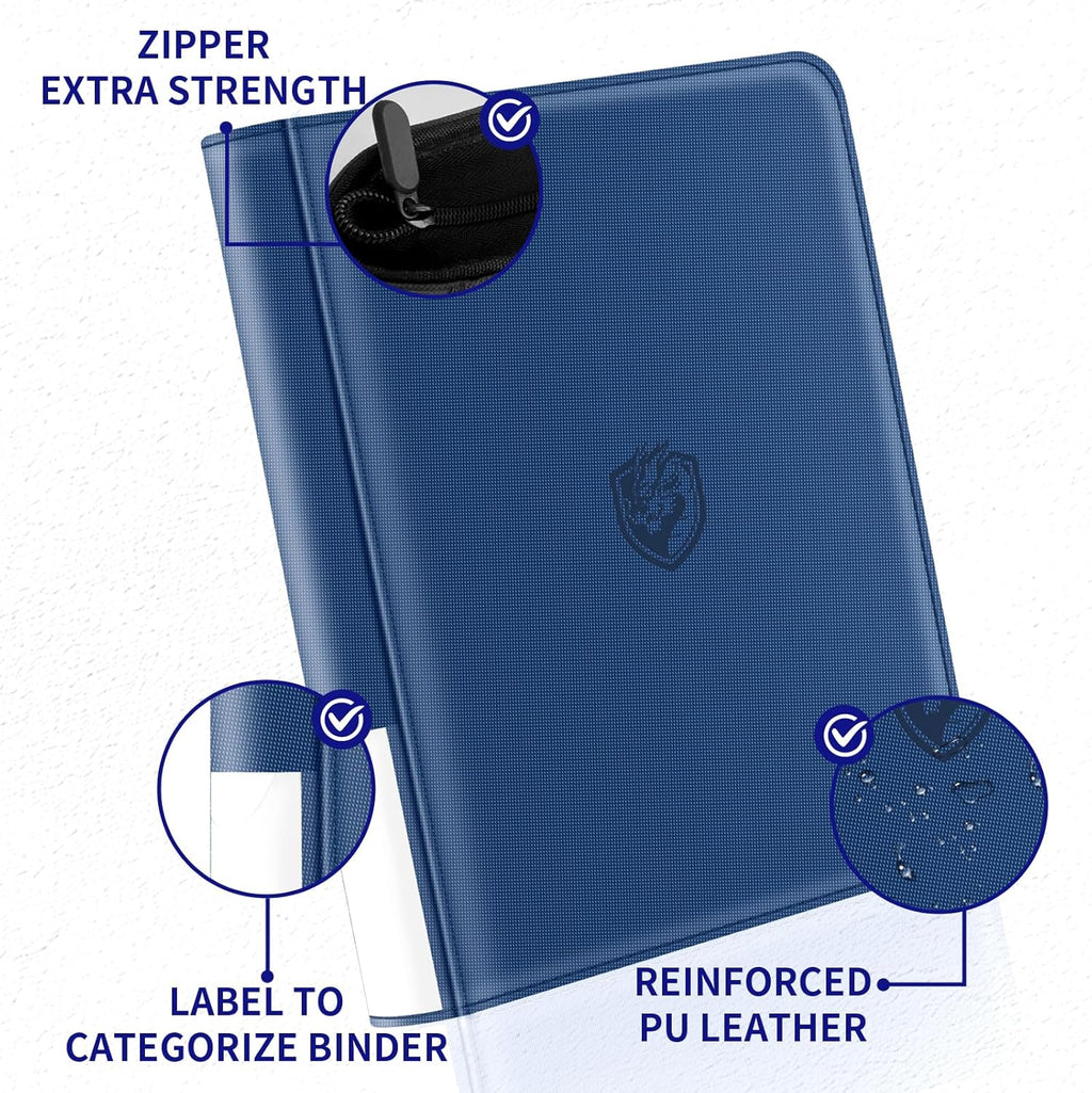 Toploader Binder - Holds 324 Toploaders | Waterproof PU Leather + Anti-Yellowing Inserts | Portable Card Organizer